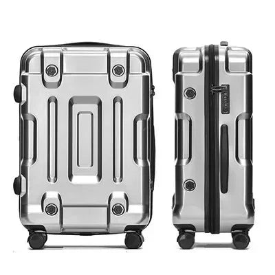 KIMLUD, Travel Suitcases Technology Sense Rolling Luggage New Universal Wheel Trolley Case Password Boarding Bag 20 24 26 28 Inch, GT Silver Zipper / 20 inches, KIMLUD APPAREL - Womens Clothes