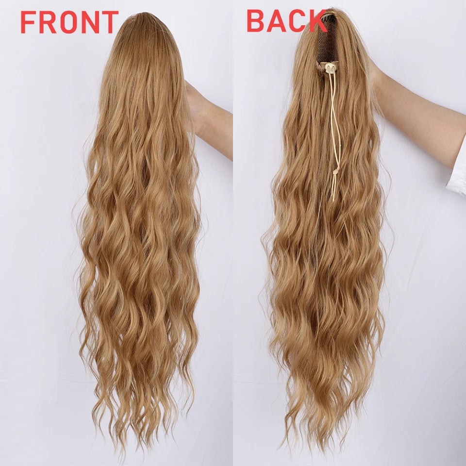 KIMLUD, AISI BEAUTY Synthetic Ponytail Extensions for Women Long Wavy Fluffy Synthetic Ponytail Hairpiece Natural Soft Daily Use, KIMLUD Womens Clothes