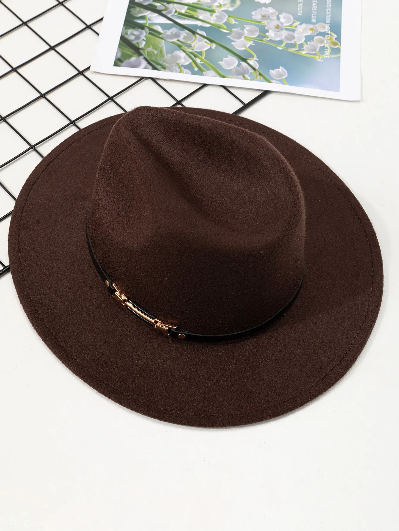 New Fashion Elegant Jazz Hat Woolen Hat Women's Spring Autumn Winter Woolen Fabric Vintage Literature Peaked cap