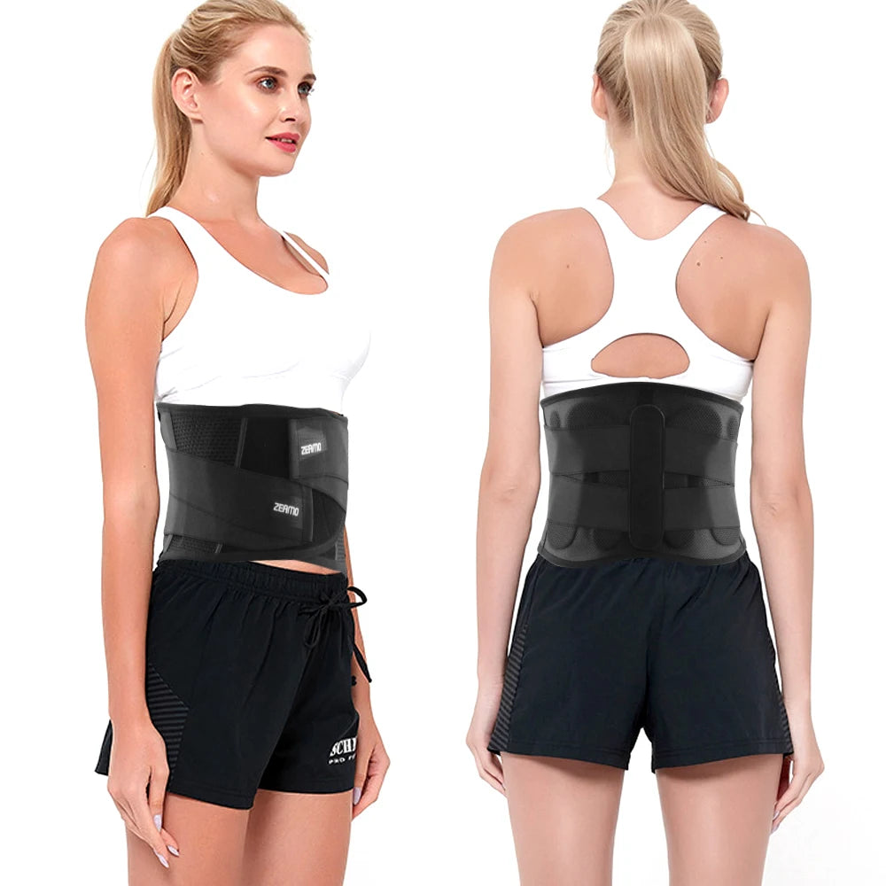 Waist Brace for Lower Back Pain Women Men, Back Support Braces for Lower Back Pain Relief, Sciatica, Herniated Disc, Scoliosis - KIMLUD