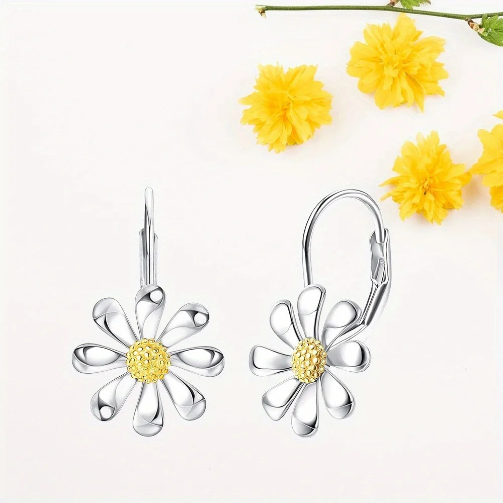 KIMLUD, Elegant Daisy Drop Earrings, Valentine's Day Gift, Party Accessory Anniversary Party, Jewelry, Niche Style Hot List, Bestselling, KIMLUD Womens Clothes