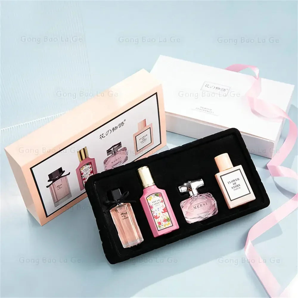 Floral Scent Gift Box 110ml Four Piece Set Women Духи Fragrance Perfume Balminess Pheromone Eau De Parfum Floral Scent Toilette - KIMLUD