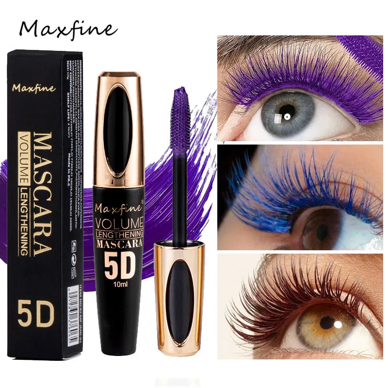 5D silk mascara with big eyes, strong and lasting black content and length, waterproof and non-caking, and prolonged mascara.