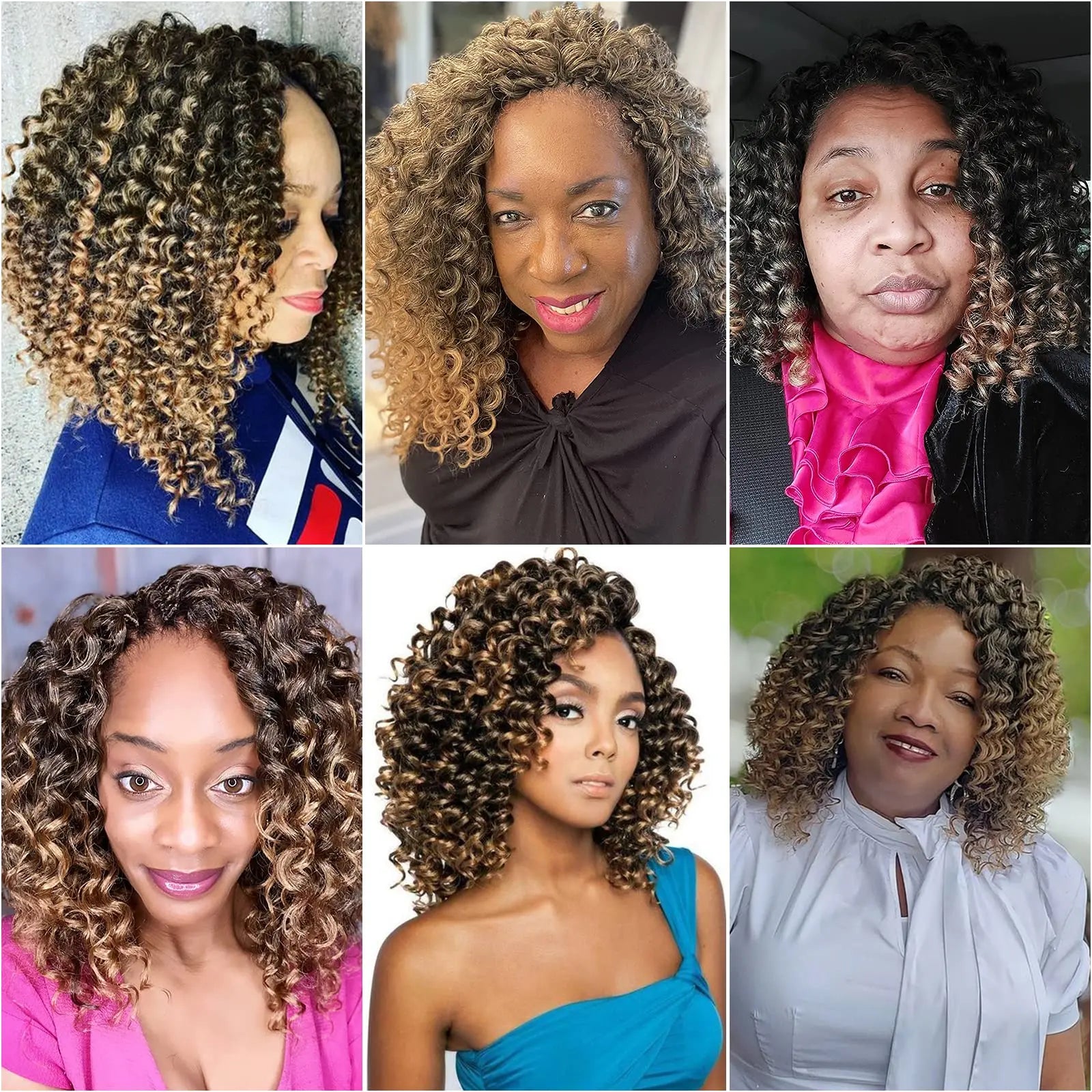 Crochet hair GoGo Curl for Black Women Short Beach Curl Bohemian Crochet Braids Natural Black Deep Wave Braiding hair Extensions