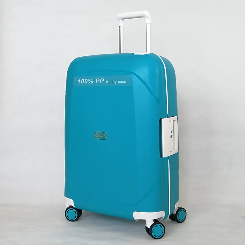 Lightweight Luggage  PP Password Trolley Case Unisex Suitcase 20/24/28 inch Cabin Carry on Travel Bag Rolling Luggage Suitcases