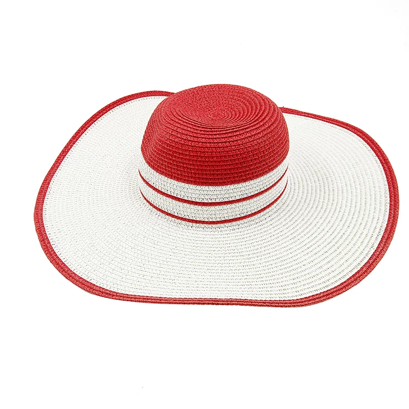 Rainbow Hat Women's Colorful Big Eave Straw Hat Summer Sunscreen Sunshade Hat Tourism Sun Hat Beach Hat Wholesale - KIMLUD