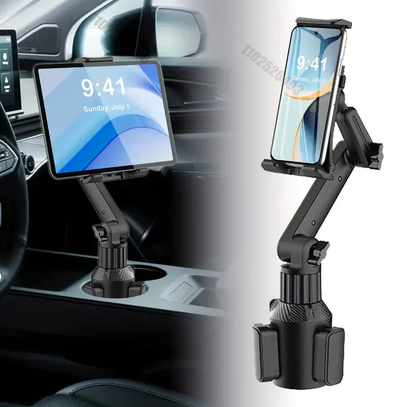 NEW Tablet Cup Holder Mount 360 Adjustable Smartphone Holder Car 270 Tilt Bar Triangular Base Ram Mount Tablet Holder For SUVs - KIMLUD