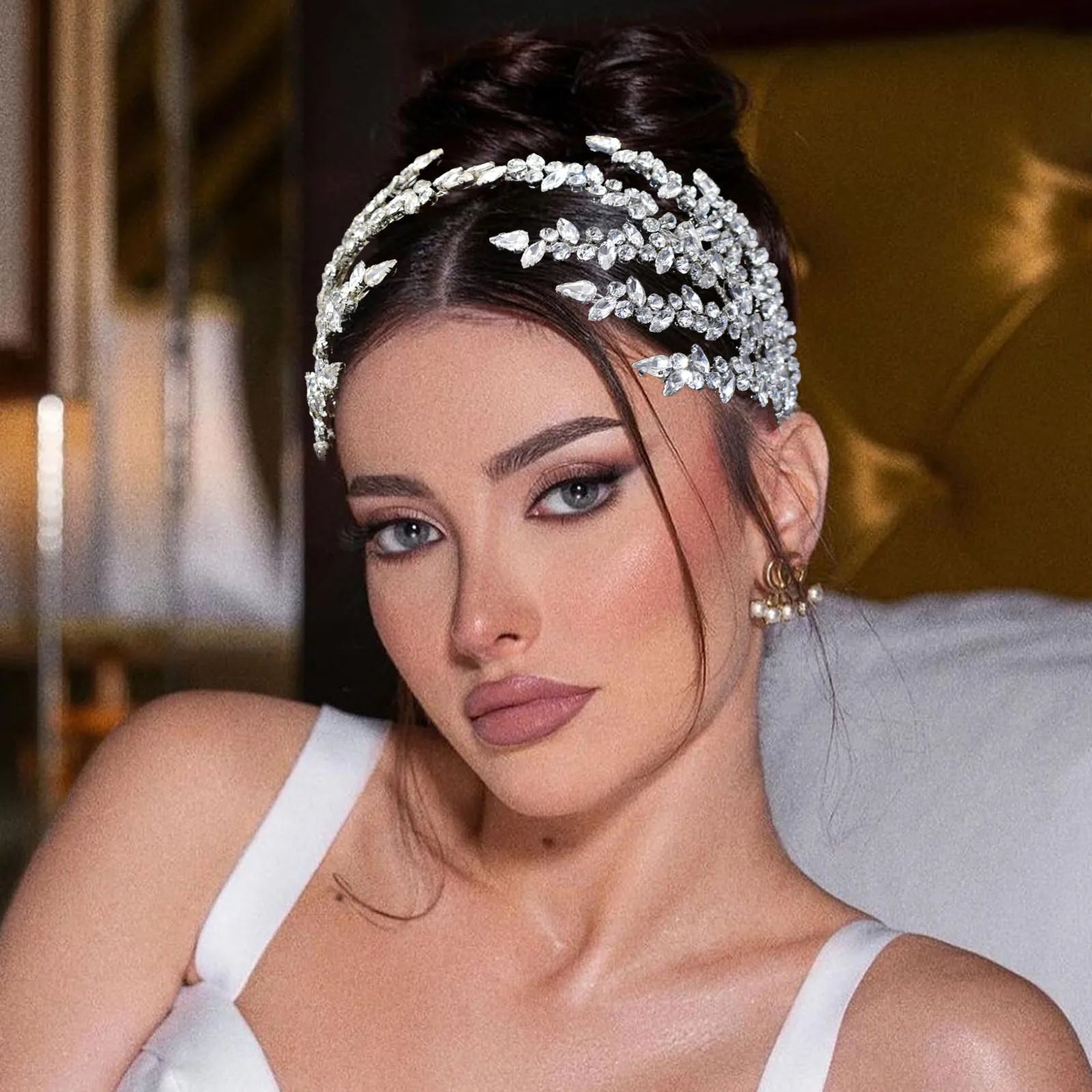 DZ090 Wedding Tiaras and Crowns Crystal Bridal Hair Accessories Party Hair Band Gift Rhinestone Headbands for Women Headdress