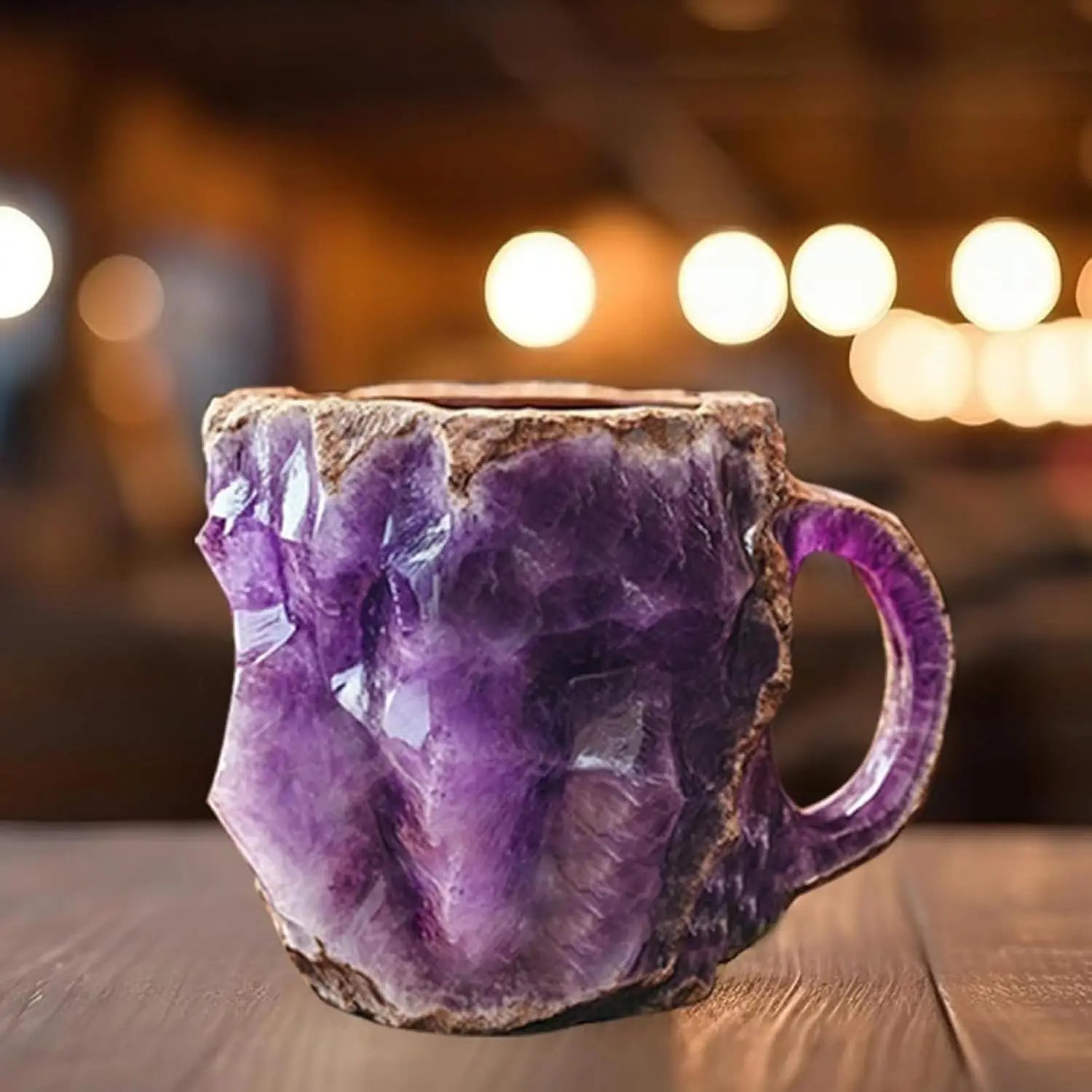 Mineral Crystal Coffee Mug, 2024 New Multi Colour Natural Mineral Crystal Coffee Mug, Colourful Elegant Birthday Gift for Home