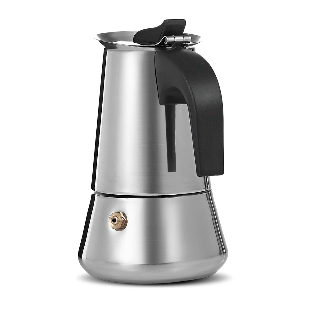 2/4/6/9 Cups Coffee  Pot Stainless Steel Mocha Espresso Latte Stovetop Filter Moka Coffee Maker Coffee Pot for Kitchen WF1111