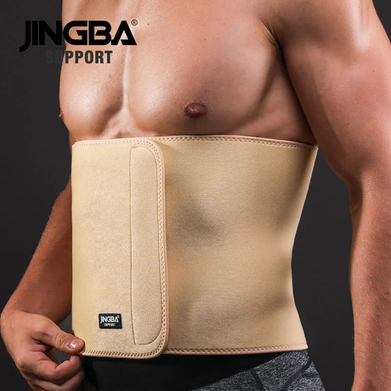 JINGBA SUPPORT New Back Waist Support Sweat Belt Waist Trainer Waist Trimmer Musculation Abdominale Fitness Belt Sports Safety - KIMLUD