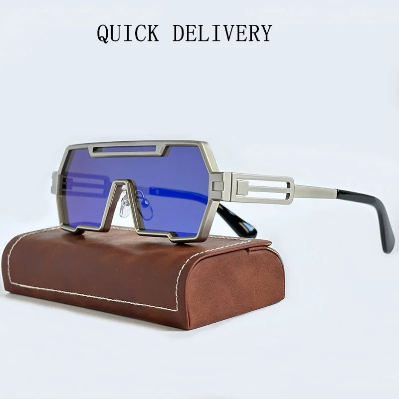 Heavy Metal Steampunk Sunglasses For Men Square Vintage Punk Fashion Glasses Retro Gafas De Sol Hombre Lunette De Soleil Homme