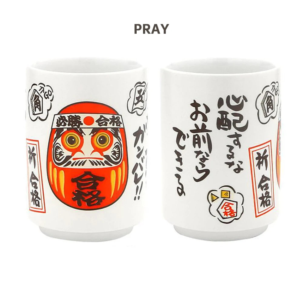 Japanese Impression Ceramic Mugs 300ml Tea Wine Sushi Sake Cup Funny Family Restaurant Decoration Travel Gift for Friends