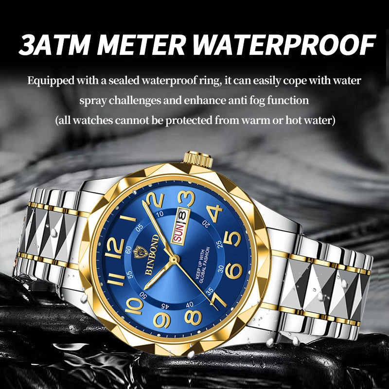 Fashion Business Watch Men Warterproof Sports Mens Watch Top Brand Luxury Clock Male Quartz Wristwatch Relogio Masculino 2024