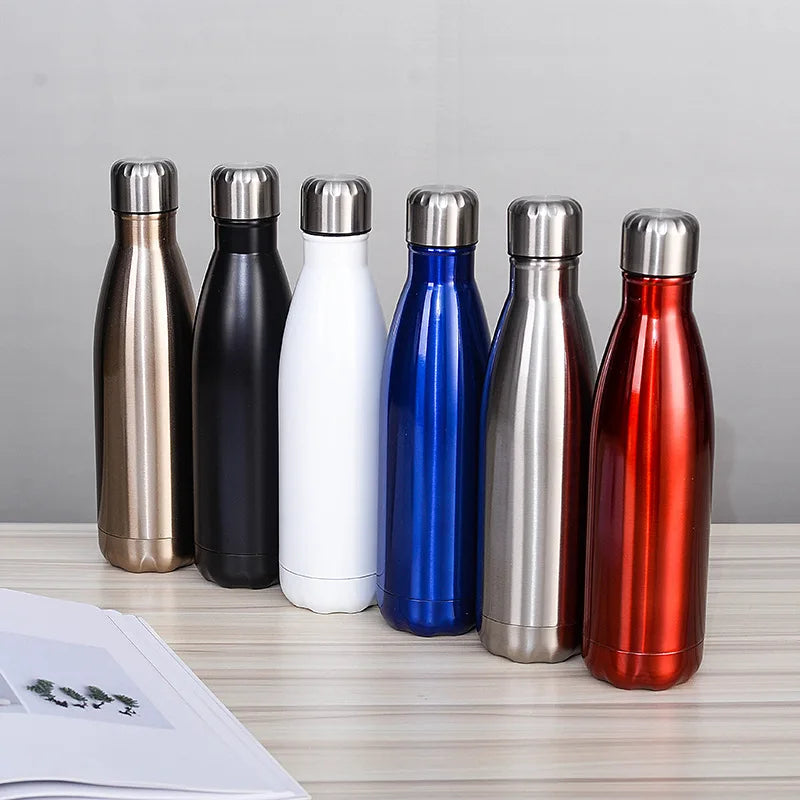 500ml/750ml Double-layer Stainless Steel Insulated Cup, Large Capacity Cola Bottle, Sports Water Cup - KIMLUD