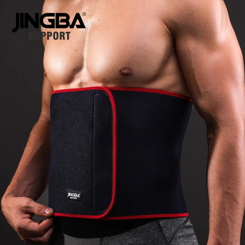 JINGBA SUPPORT New Back Waist Support Sweat Belt Waist Trainer Waist Trimmer Musculation Abdominale Fitness Belt Sports Safety - KIMLUD