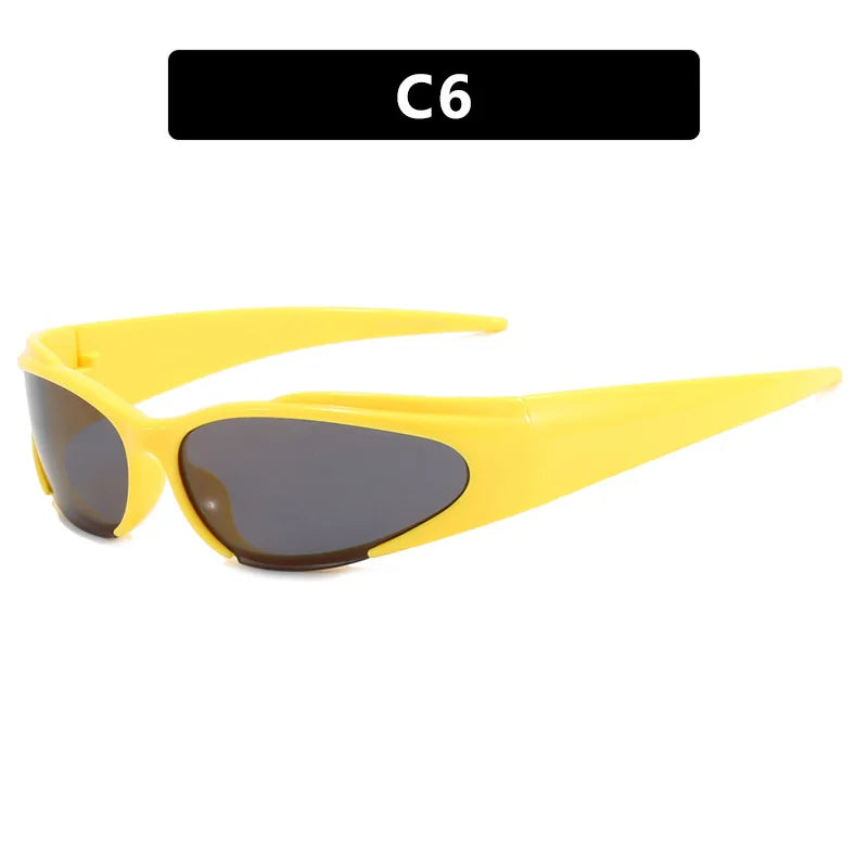 KIMLUD, Women Retro Brand Design Fashion Shades Punk Sun Glasses Classic Wrap Around Y2k Sunglasses for Men Outdoor Sports Goggles, TYJ24-6, KIMLUD Womens Clothes