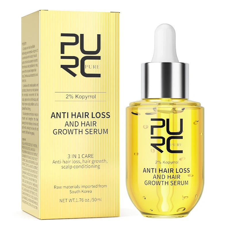 PURC Ginger Hair Serum for Men Women Scalp Treatment Repair Damaged Dry Moisturizing Hair Care Products 50ml