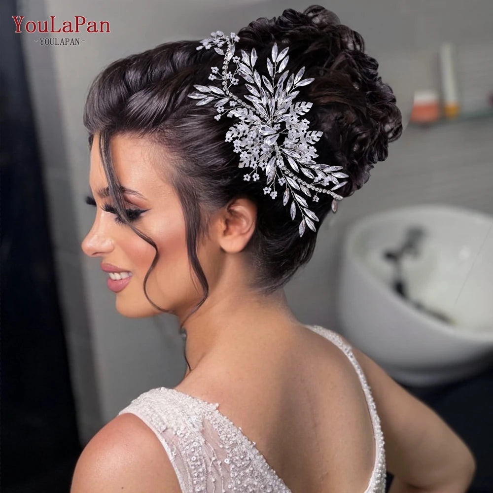 YouLaPan HP277 Bride Wedding Hair Accessories Rhinestone Headband Bridal Headpiece Hair Ornament for Women Hair Jewelry Headwear - KIMLUD