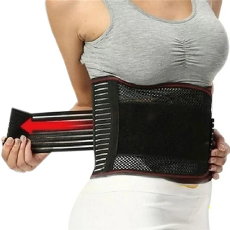 KIMLUD, Adjustable Waist Trainer Belt Unisex Lower Back Brace Spine Support Waist Belt Orthopedic Breathable Lumbar Corset High Quality, KIMLUD Womens Clothes