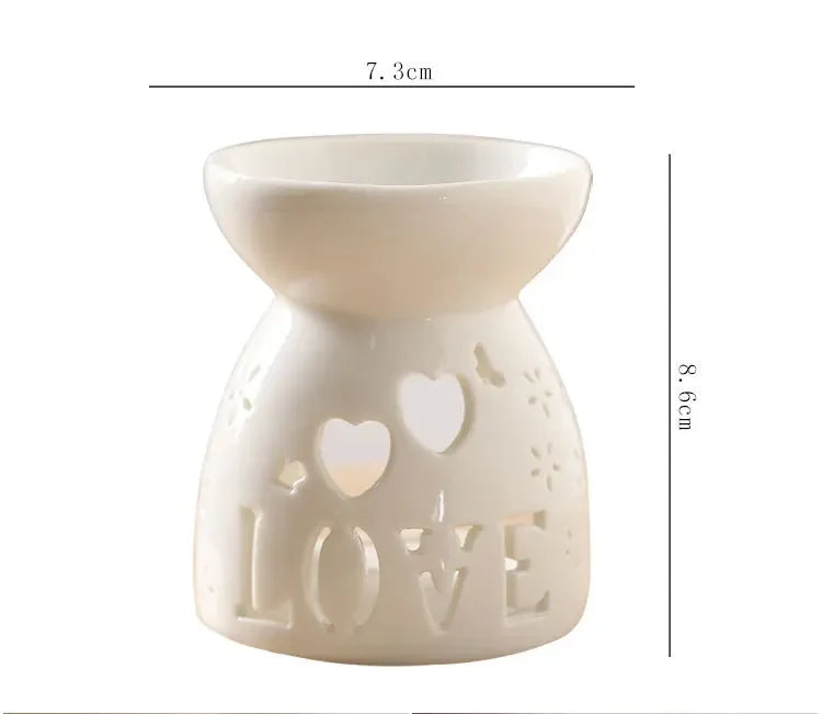 Wax Melt Essential Oil Burner, Ceramic Aroma Burners Diffuser Holder Aromatherapy Tarts Assorted Wax Scented Candle Warmer