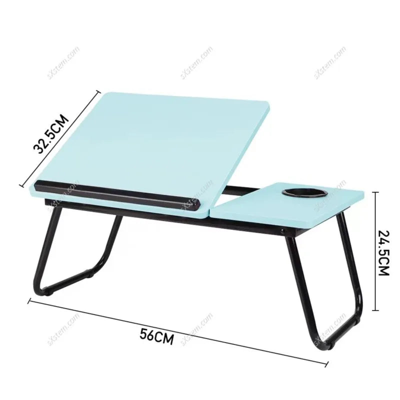 KIMLUD, Folding Laptop Desk On The Bed 5 gear Lifting Adjustable Laptop Table with Cup Holder Simple Computer Desk For Working Reading, KIMLUD Womens Clothes