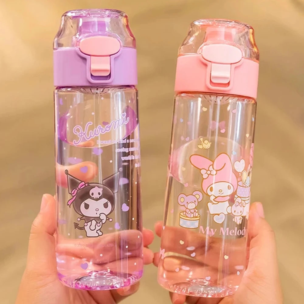 KIMLUD, MINISO 550ML Bottle Water Sanrio Anime My Melody Portable Drinking Cup With Kuromi Outdoor Sports Fitness Travel Water Bottle, KIMLUD Womens Clothes