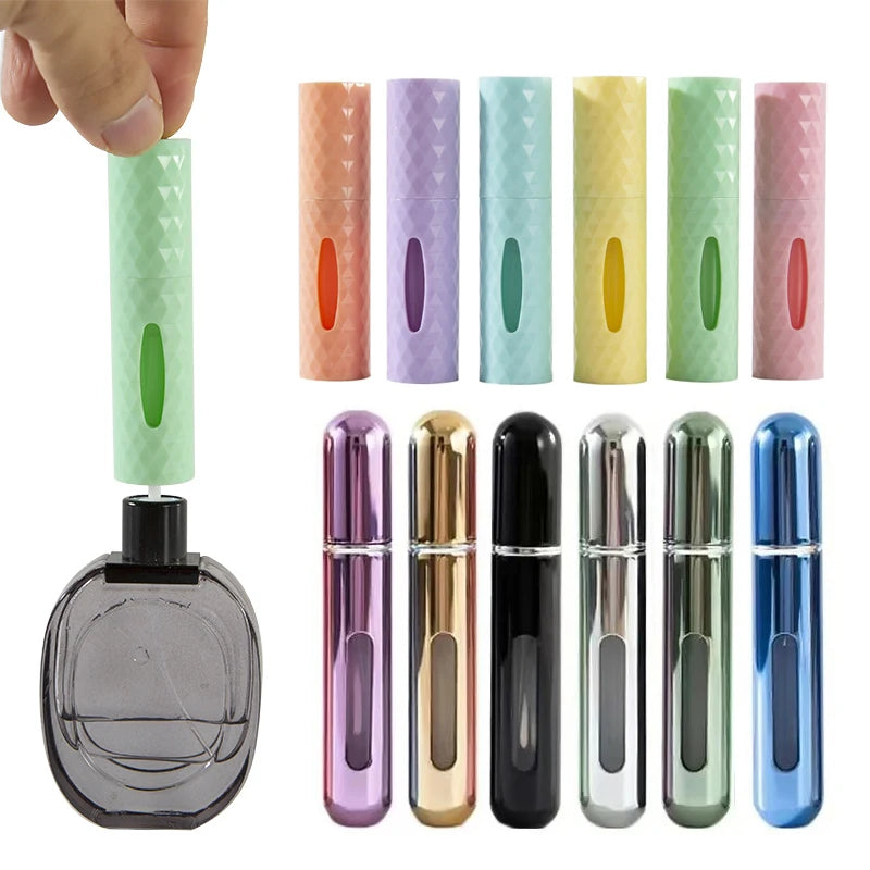 5/10ml Perfume Bottle Portable Refillable Perfume Bottle with Spray Cosmetic Containers Atomizer Mini Aluminum Spray Travel - KIMLUD