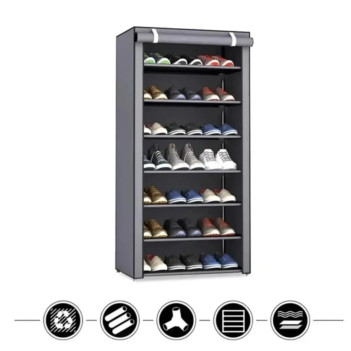 Shoe Rack Organizer Shoe Cabinets Multilayer Nonwoven Dustproof Storage Cabinet Home Hallway Space-saving Cabinets Shoe Shelf