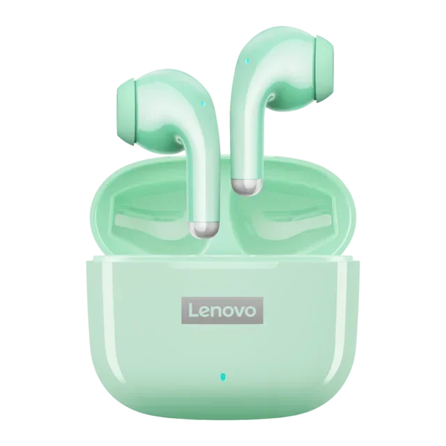 KIMLUD, Original Lenovo LP40 Pro TWS Earphones Wireless Bluetooth 5.1 Sport Noise Reduction Headphones Touch Control 250mAH Earphones, LP40PRO Green, KIMLUD APPAREL - Womens Clothes