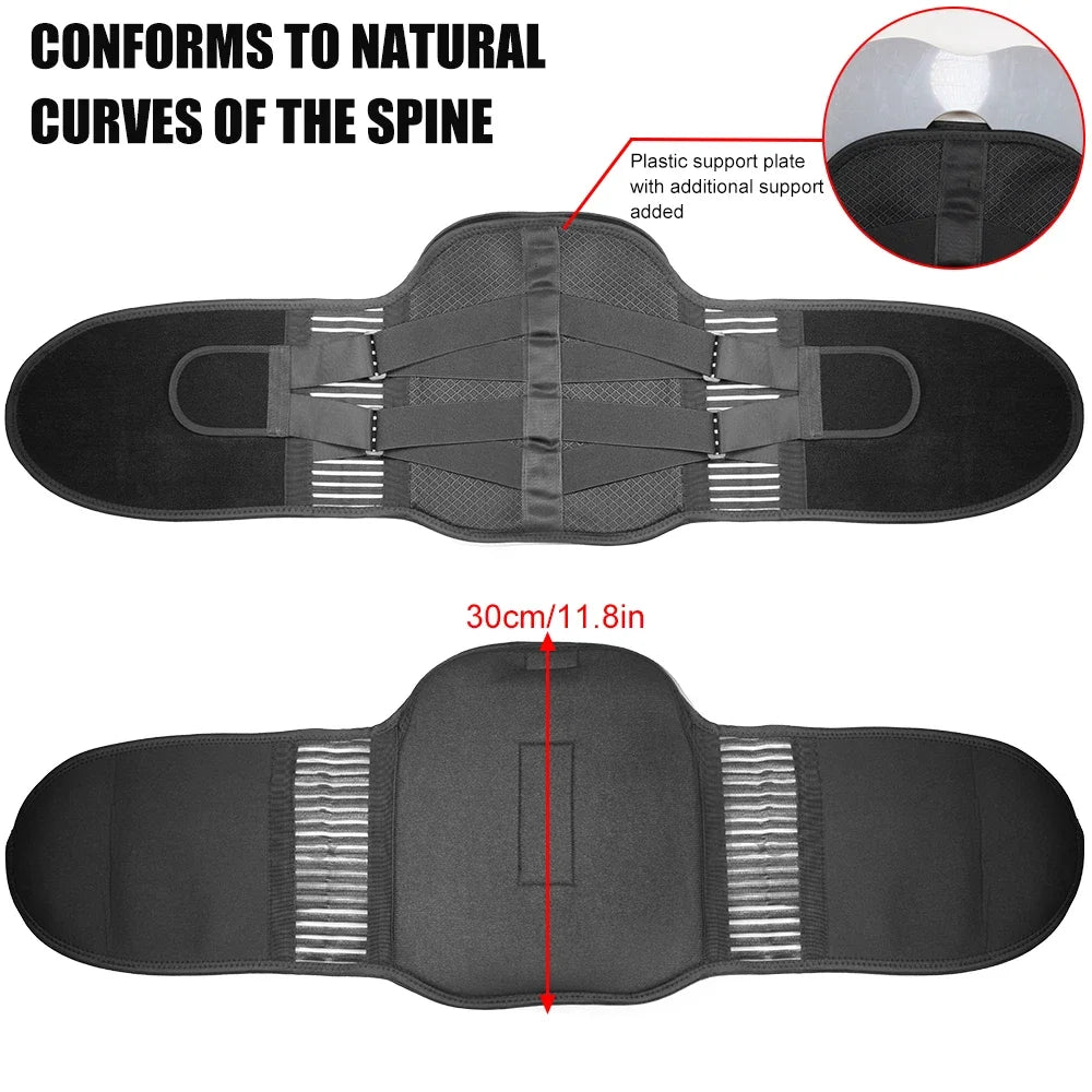 KIMLUD, Back Brace for Lower Back Support Pain Relief for Women Men,Breathable Lumbar Support Belt with Big Lumbar Support Pad for Home, KIMLUD Womens Clothes