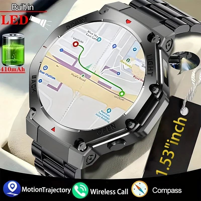 2025 New LED Smart Watch Men's HD AMOLED Bluetooth Call Waterproof Smartwatch Heart Rate Monitoring Women's Health Smart Watches