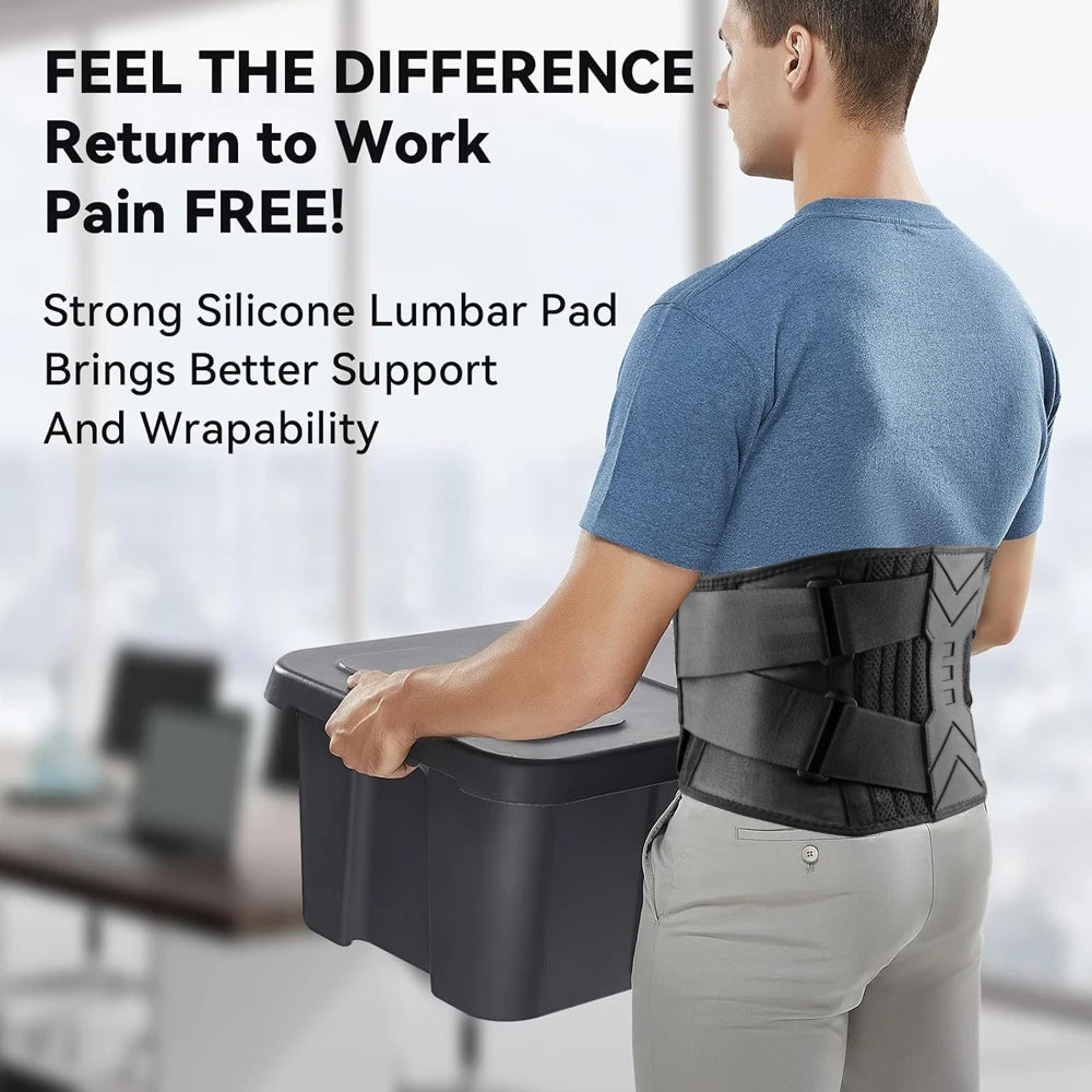 Back Brace for Lower Back Pain Relief - Herniated Disc, Sciatica, Scoliosis, Breathable Waist Support Belt, Lower Back Brace New - KIMLUD