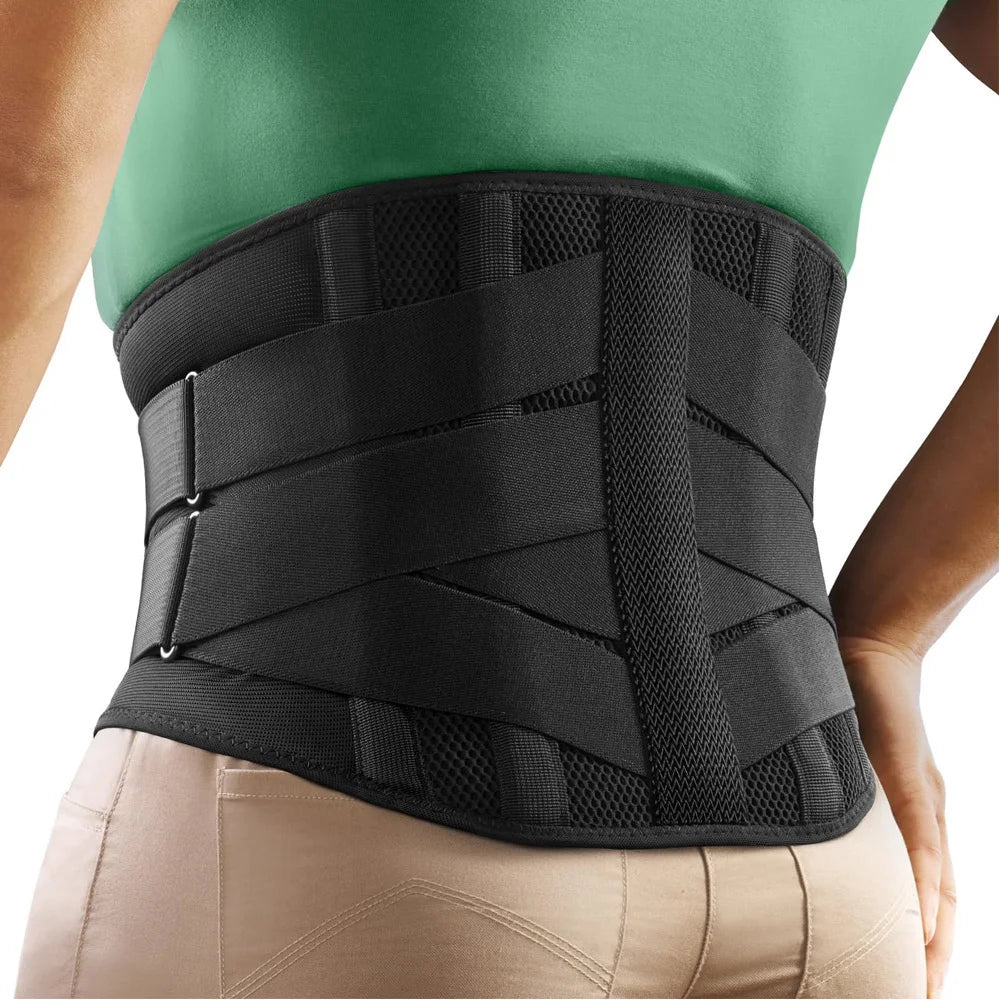 Double Pull Back Lumbar Support Belt Waist Orthopedic Corset Men Women Spine Decompression Waist Trainer Brace Back Pain Relief - KIMLUD