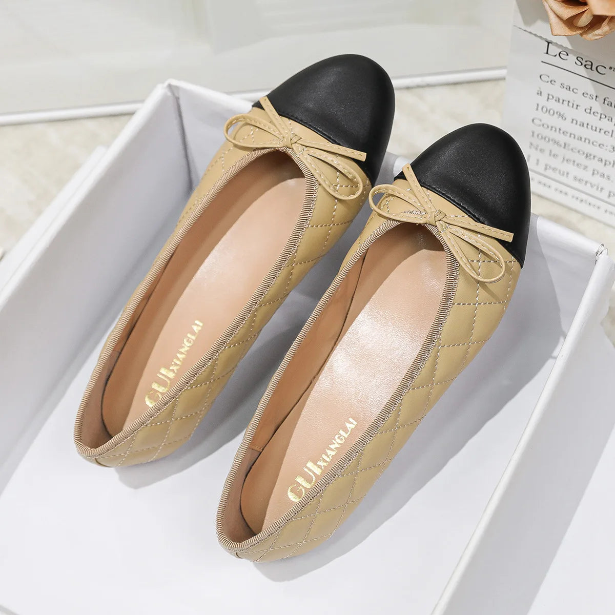 2024 Luxury Woman Flat  Sandal Dress Shoes High Heels Retro Closed Square Toe Mules Shoes Girls Wedding Shoe Casual Flat Shoes