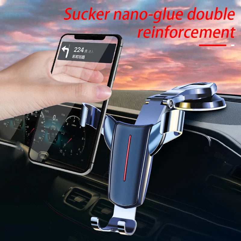 SEAMETAL Car Phone Holder Car Air Vent Mount Mobilephone Bracket GPS Stand Sucker Base for iPhone Samsung Xiaomi Cell Support