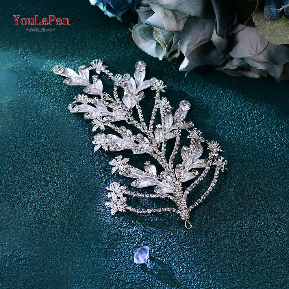 YouLaPan Bling Rhinestone Headband Wedding Bridesmaid Headwear Women Fashion Hair Accessories Handmade Bride Tiara HP438 - KIMLUD