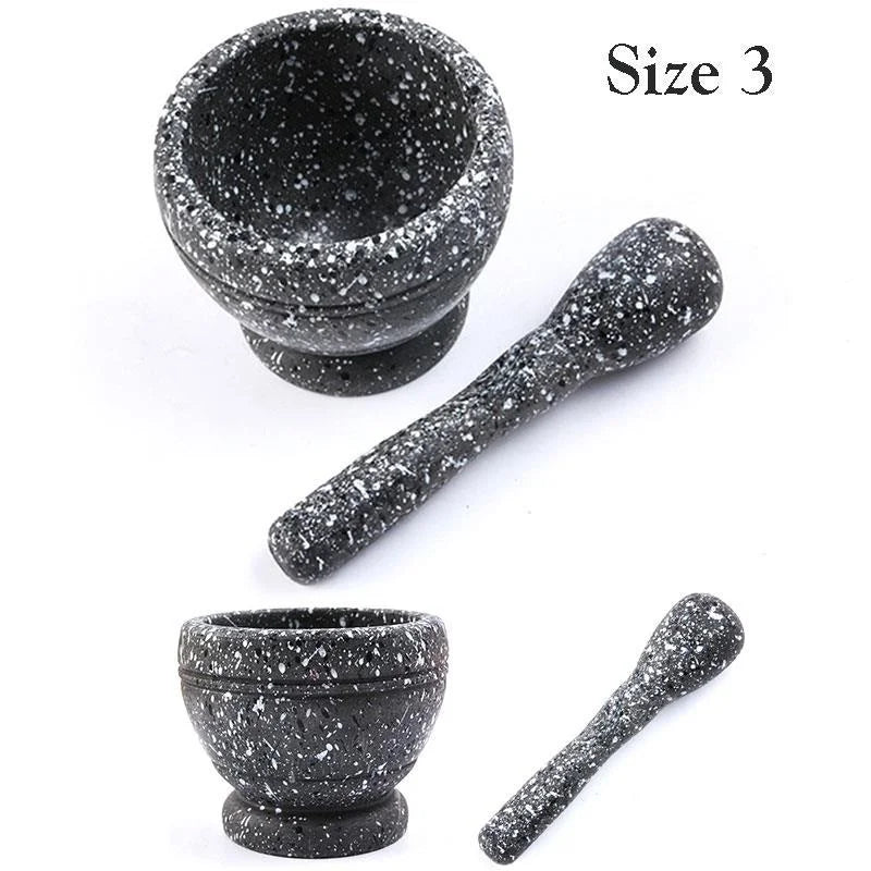 Resin Setmortar and Pestle Garlic Herb Spice Mixing Grinding Crusher Bowl Restaurant Kitchen Tools