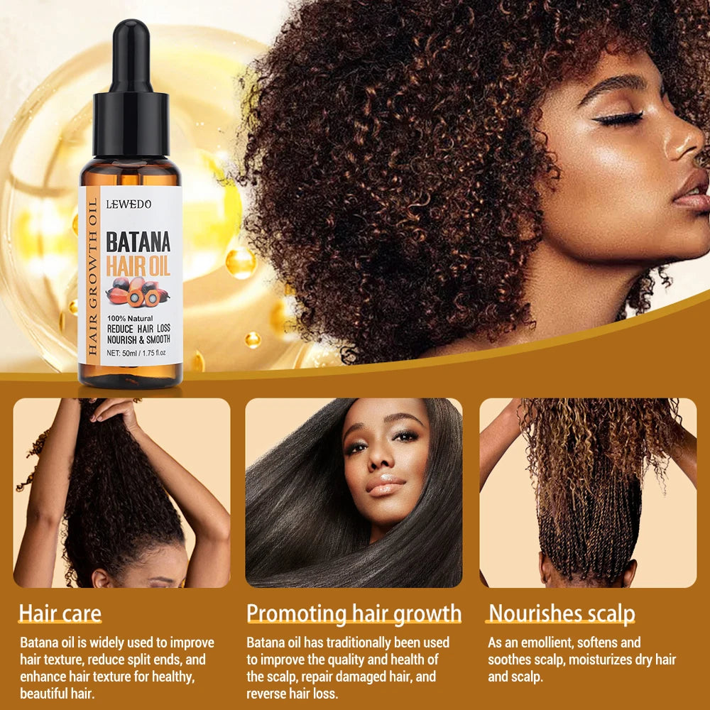 Anti-Hair Loss Batana Oil Natural Hair Conditioner Repair Damaged Strengthen Roots Anti-Breakage Hair Treatment Essential Oil