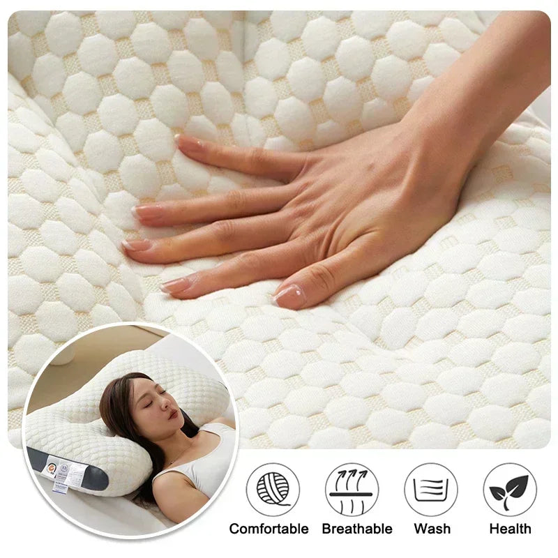 Spa Massage Pillow Washable Non-Collapse Cervical Support Pillow Core Home Pin Gift Pillow