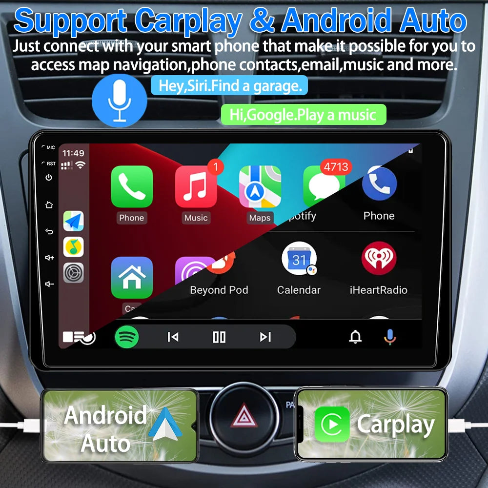 9 Inch Car Stereo Single Din Radio with Apple Carplay and Android Auto,Touch Screen Bluetooth Car Audio with Backup Camera