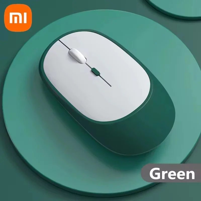 KIMLUD, Xiaomi Wireless Mouse Bluetooth-compatible 2.4G Silent Mice Adjustable DPI Ergonomic Design USB Rechargeable Gaming Office Mouse, Green, KIMLUD APPAREL - Womens Clothes