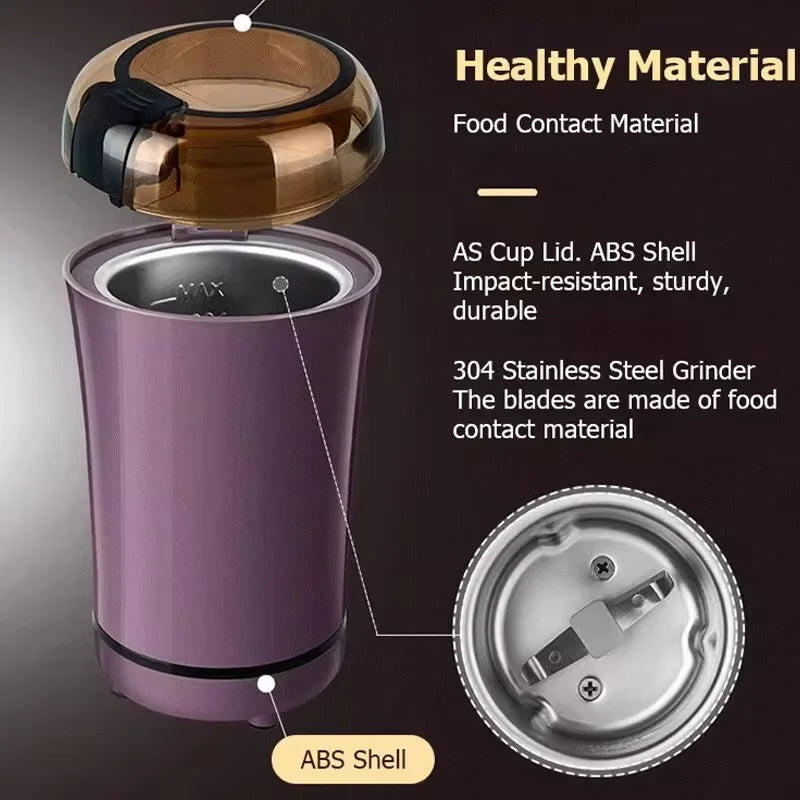 Coffee Grinder Stainless Steel Nuts Beans Grains Mill Herbs Electric Grinding Machine Multifunctional Coffee Bean Grinding NEW - KIMLUD