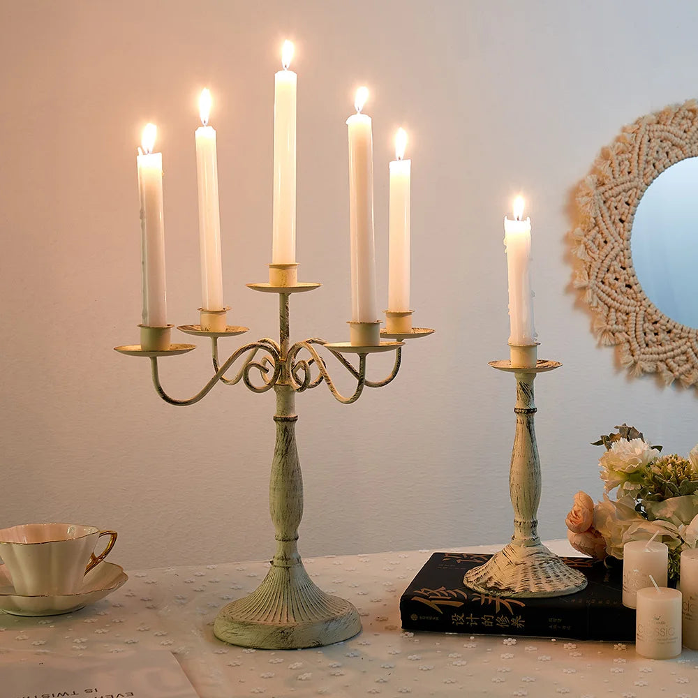 Nordic Creative Metal Candle Holder Candlestick Centerpieces Road Lead Candelabra Centerpieces Wedding Christmas Decor Love Gift