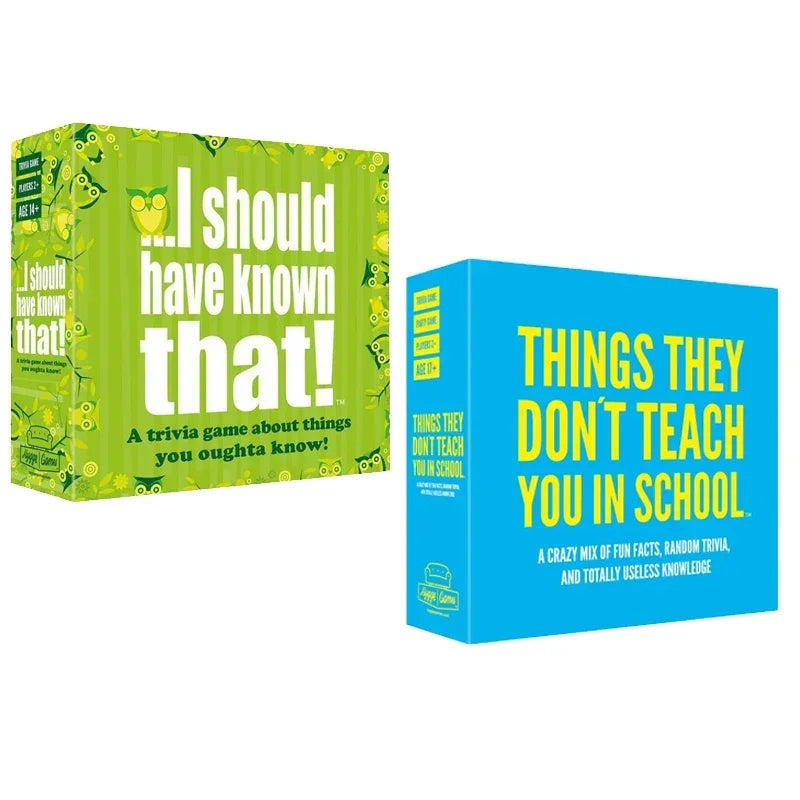 I Should Have Known That! Trivia Game Green Board Game 110 Cards With 400 Questions About Things That You Should Know Card Game