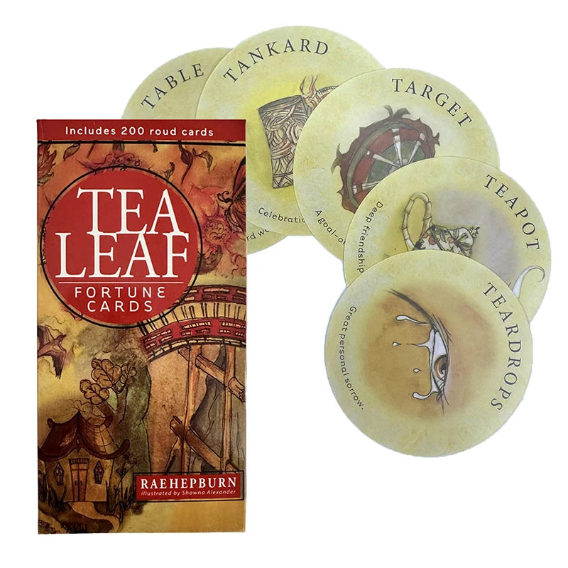 Tea Leaf Fortune Cards Tarot Oracle Card Prophecy Divination Deck Family Party Board Game Fortune Telling Game - KIMLUD