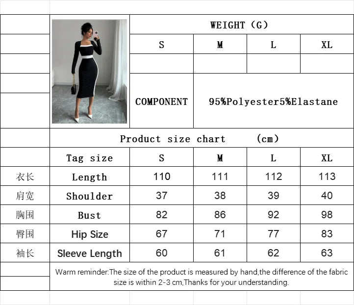 Autumn Winter Sweater Dress for Women 2024 New Arrivals Square Neck High Waist Long Knitted Dress Korean Maxi Dresses