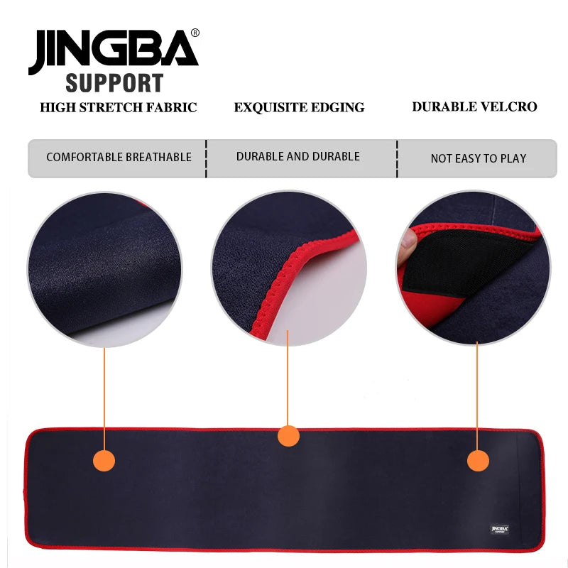 JINGBA SUPPORT New Back Waist Support Sweat Belt Waist Trainer Waist Trimmer Musculation Abdominale Fitness Belt Sports Safety - KIMLUD