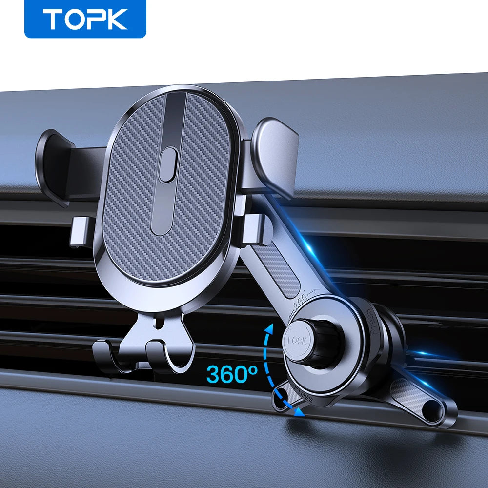 TOPK Car Phone Holder Mobile Support for the Car Air Vent Cell Phone holder Mount for Car for tesla bmw jeep toyota citroen