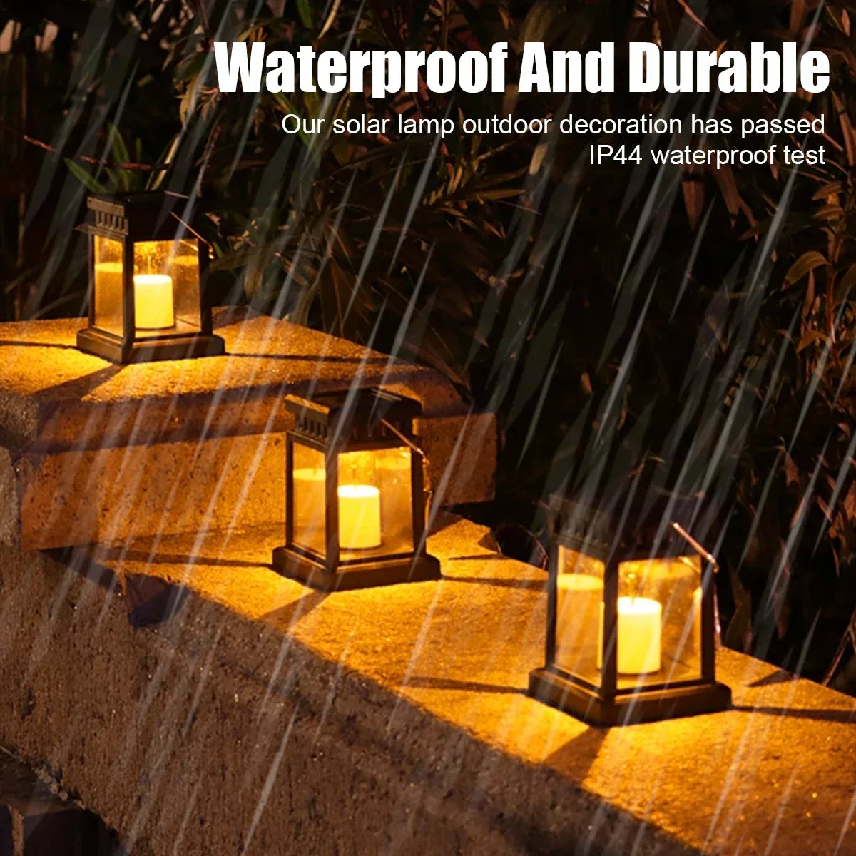 Solar Lights Outdoor Retro Palace Lantern Lights Hanging Candle Lamps Landscape Lighting Floor Lights Garden Decor Solar Lantern